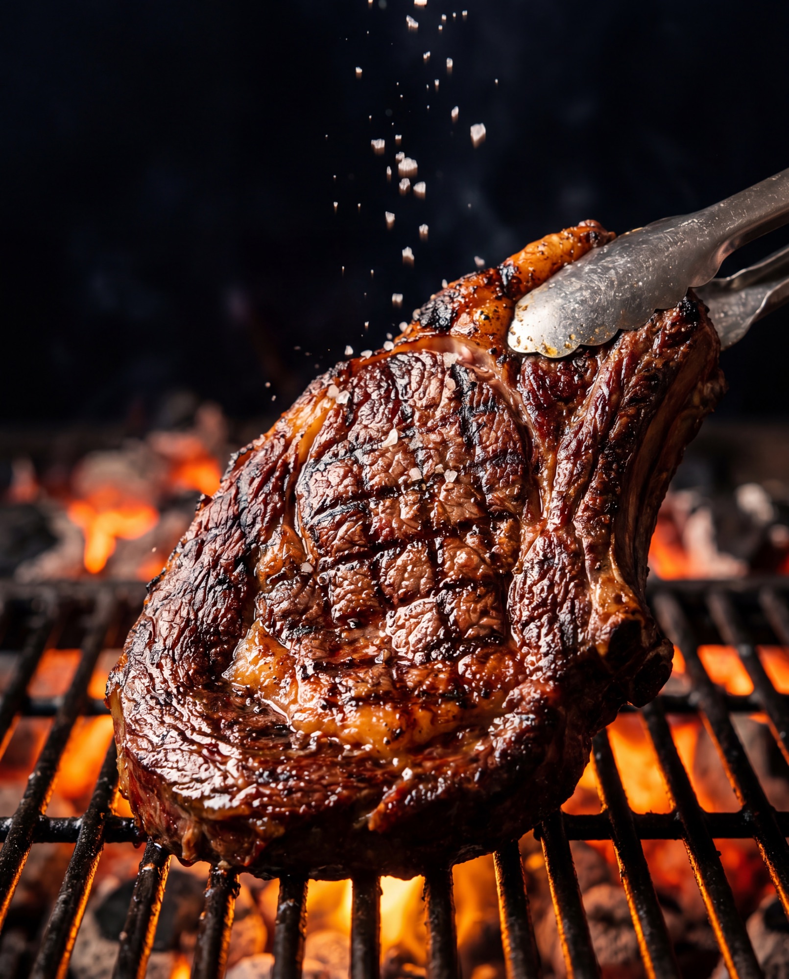 Argentijnse rib eye boven het vuur bij El Puerto Breda